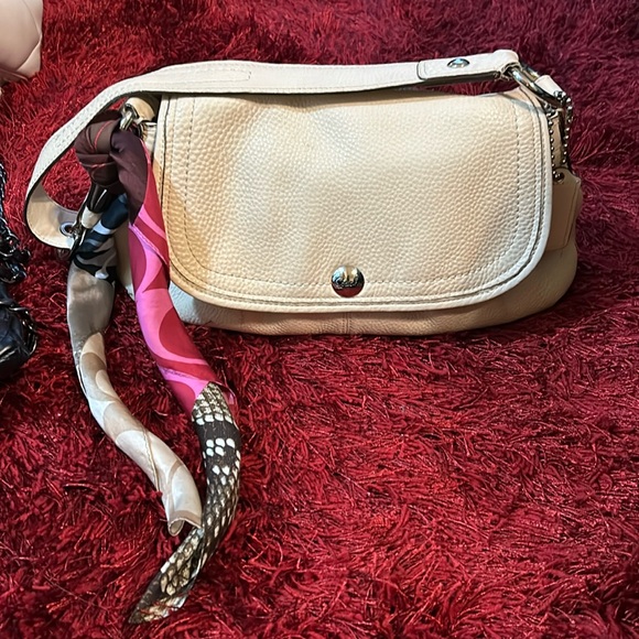 Small Coach bag with scarf